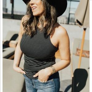 CJLA “Eden” Tank, Black and Ivory